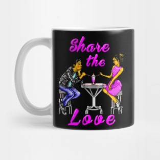 Valentines Day Share the Love 8 Bit Art Mug